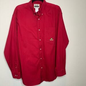 Wrangler Red Button Down Shirt Sz ? Large